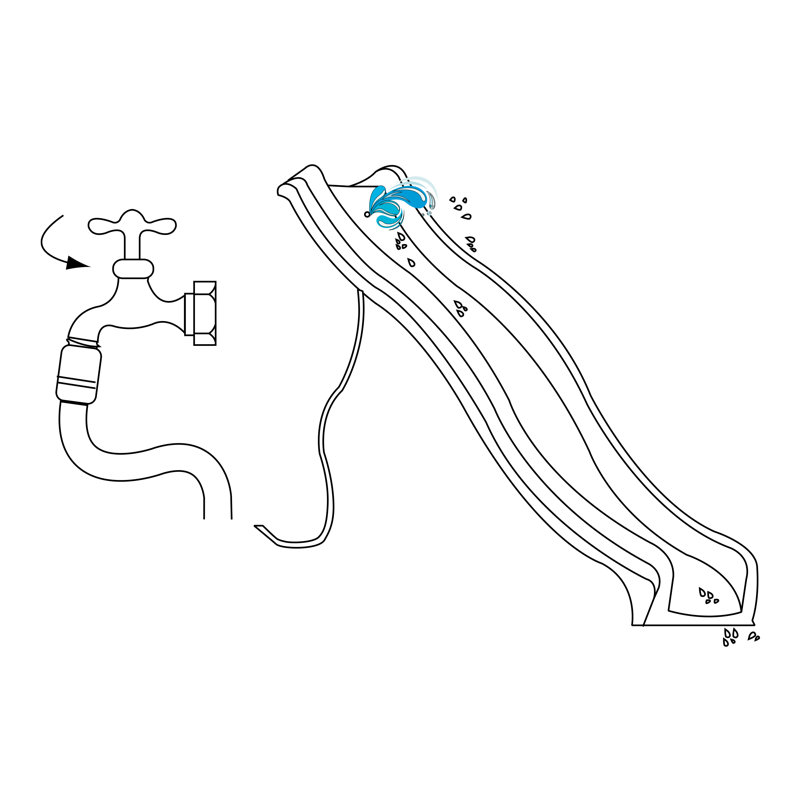 Selene Freeport Park Indoor Wave Slide, Blue