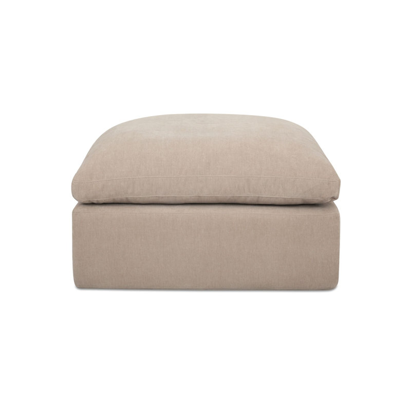 Cates Ottoman Dark Green, Beige