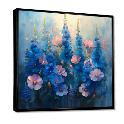 Blue Pink Morning Glory Blue Bonnets II - Blue Bonnets Wall Art