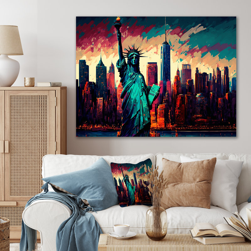 «New York Lady Liberty IV», reproduction sur toile, H 24 po x l 32 po x P 1 po, Toile tendue