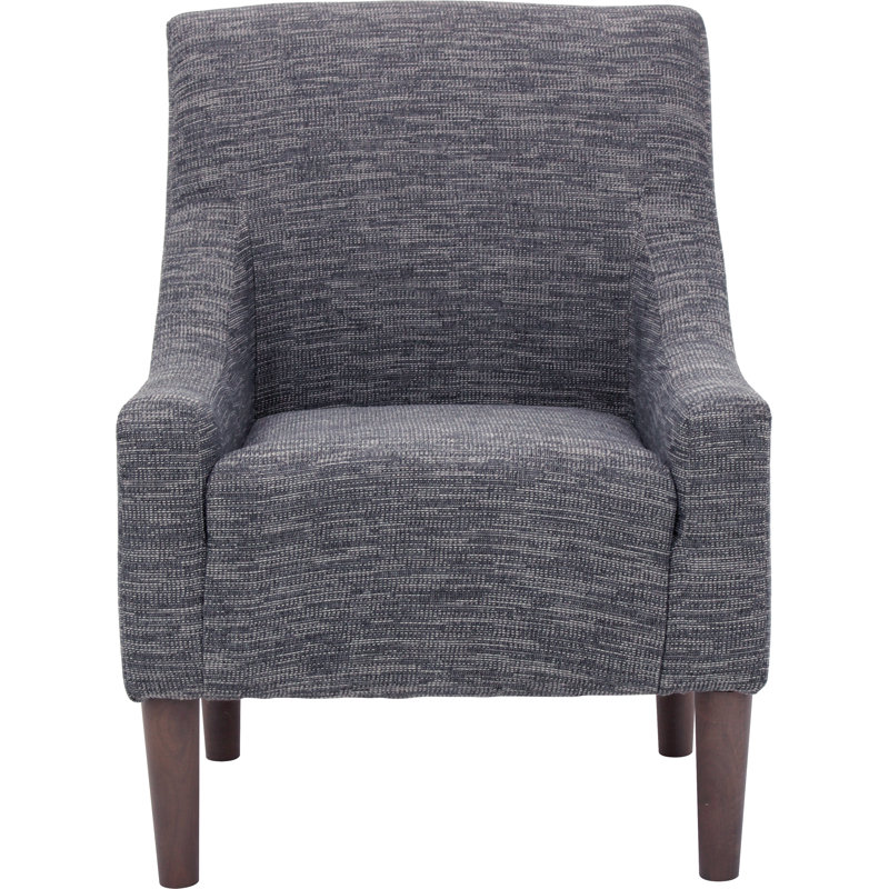 Shea Fabric Upholstered Armchair, Hampden Charcoal Polyester Blend