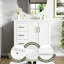 Ensemble de meuble-lavabo 30 po avec lavabo en céramique, meuble de rangement en bois massif, ensemble de meuble-lavabo autoportant avec 3 tiroirs et portes à fermeture douce-6494980