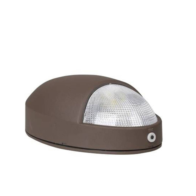 LED Emergency Wall Pack Light With Battery Backup Photocell Sensor 12W 5000K 120-277V