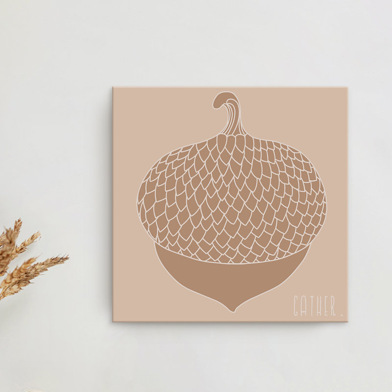 «Minimal Acorn» par ChiChi Décor, impression sur toile tendue, H 12 po x l 12 po x P 1,5 po