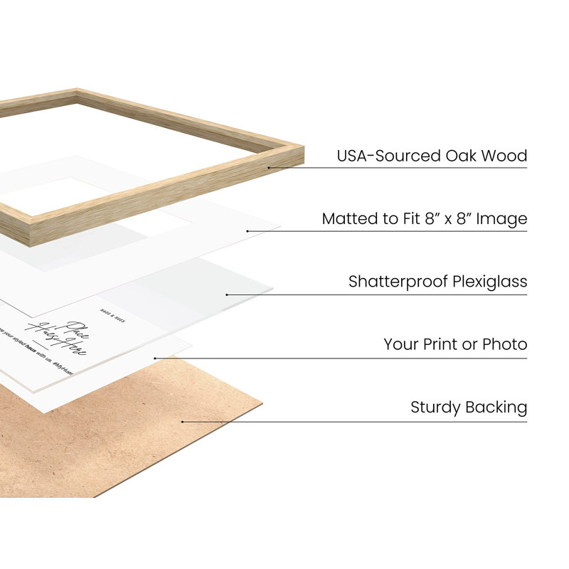 Cadre photo - ensemble de 9, Beige, 12 po x 12 po, 8 po x 8 po
