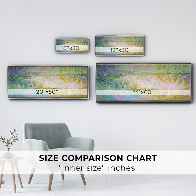 Etude- Framed Canvas, 20" H x 50" W