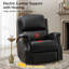 Ensemble de 2 fauteuils inclinables et oscillants électriques en cuir véritable Andreas-1693080776