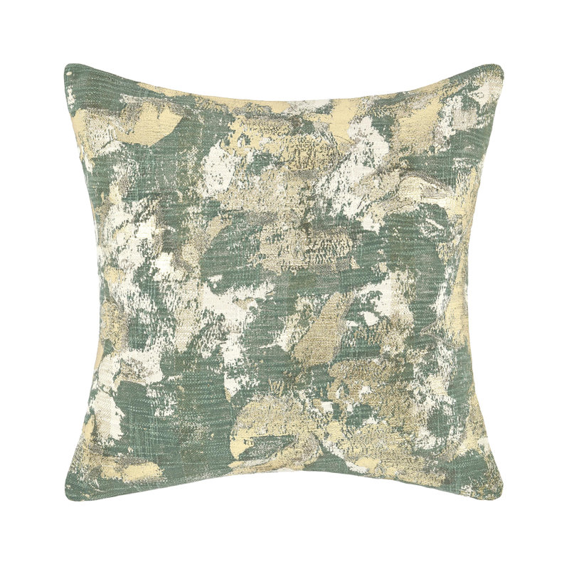 Square Pillow Cover & Insert, Green Abstract