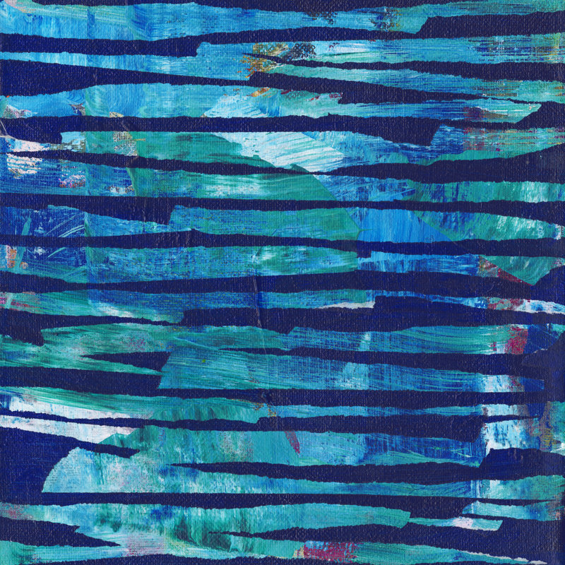 Torn Indigo I by Jodi Fuchs - Wrapped Canvas Painting, 51cm H x 51cm W