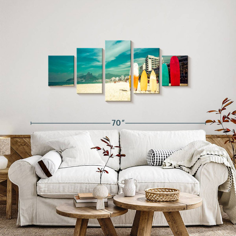 Surfboards, 24" H x 55" W