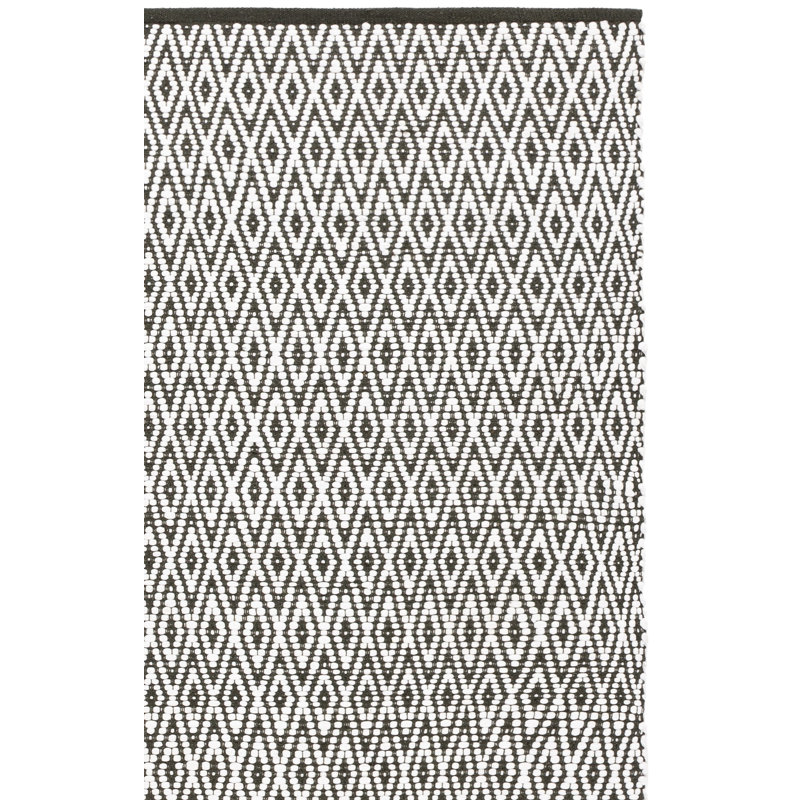 Chindi en papier tissé à la main à 80% Montauk 176 Tapis géométrique lavable à la machine 20% coton, Runner 2'3" x 8'