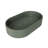 23.6'' Concrete Vessel Oval Modern Dark Green Bathroom Sink