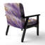 Mauve et or Dynamic Abstractions II - Fauteuil rembourré contemporain, fauteuil d'appoint abstrait moderne-122510868