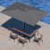 Wadebridge 10' x 6.5' Tilt Rectangular Market Umbrella