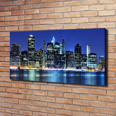 Manhattan New York - Wrapped Canvas Print