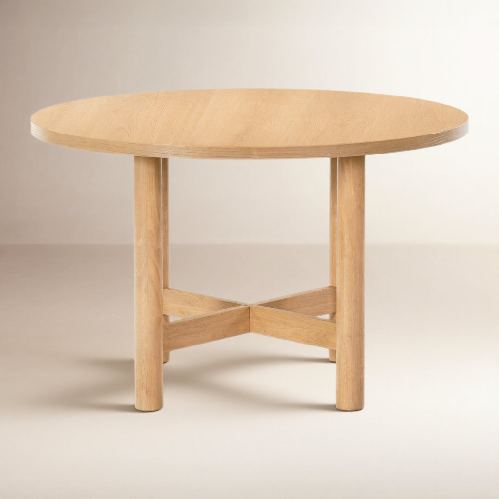 47" Round Dining Table, Natural