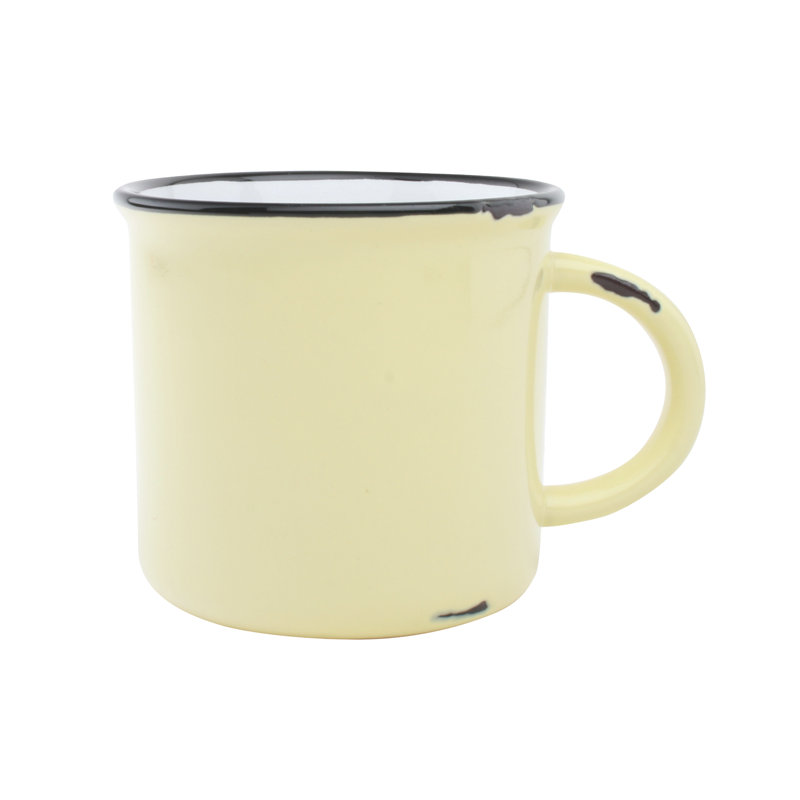 Tinware Stoneware Coffee Mug, Yellow