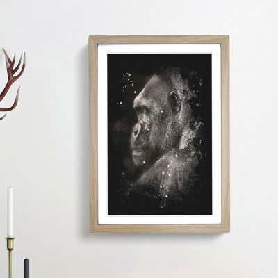 Silverback Gorilla - Picture Frame Graphic Art Print
