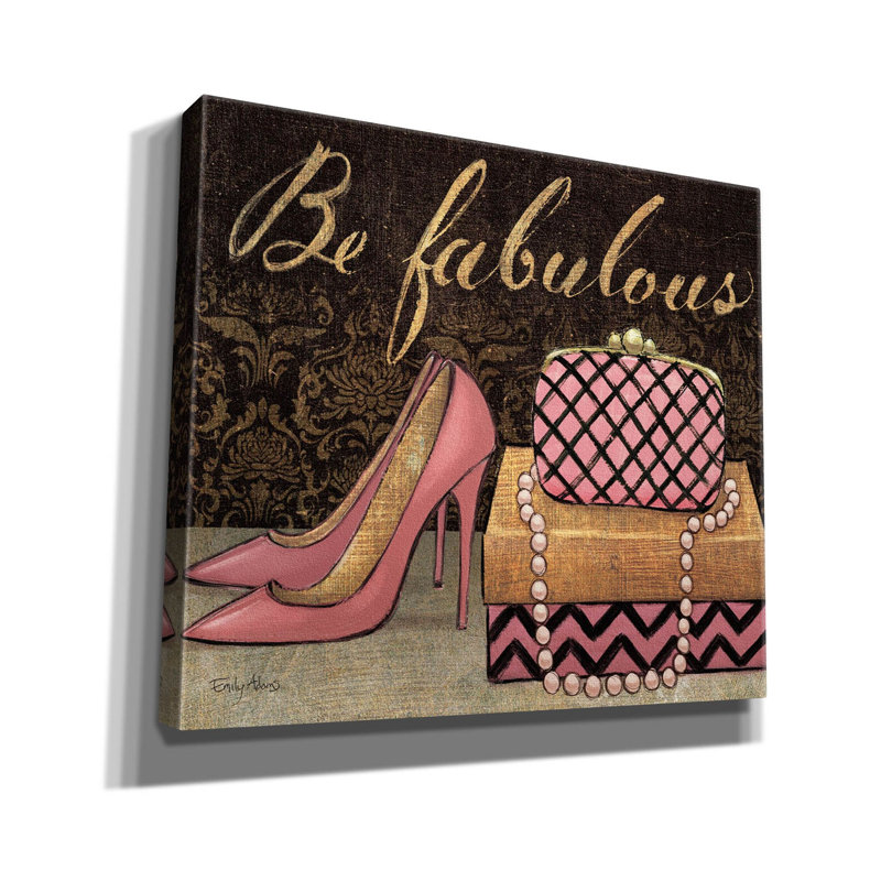 «Shoe Fetish Be Fabulous» par Emily Adams, art mural sur toile, H 26 po x l 30 po x P 1,5 po