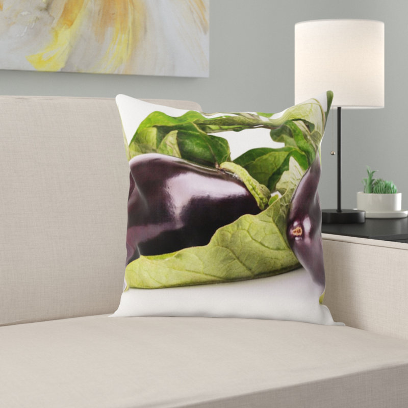 Coussin aubergine