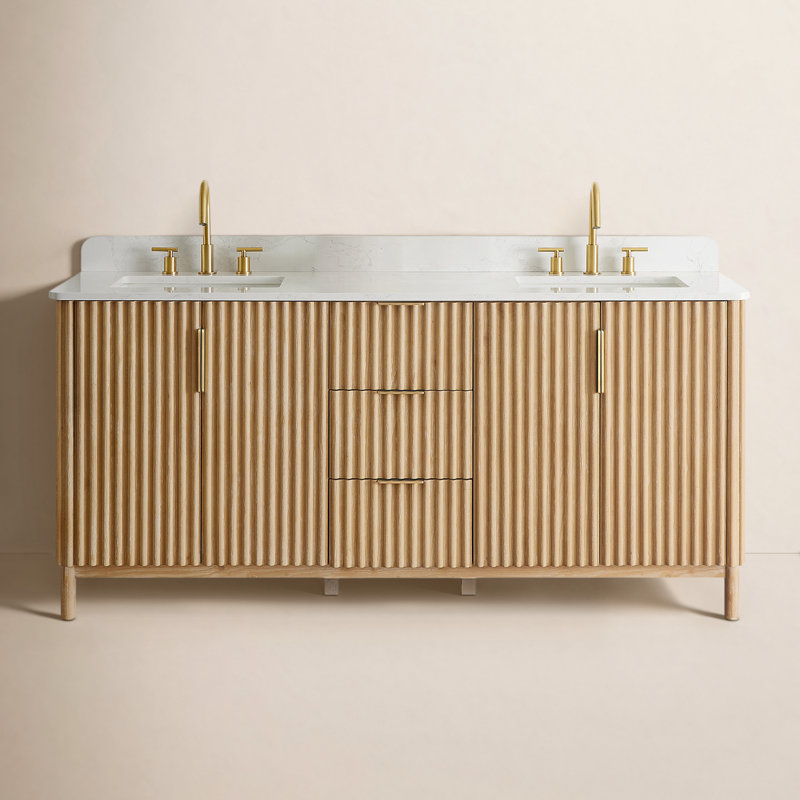 Meuble-lavabo simple 36 po avec miroir Siena, 72", Lavabo double