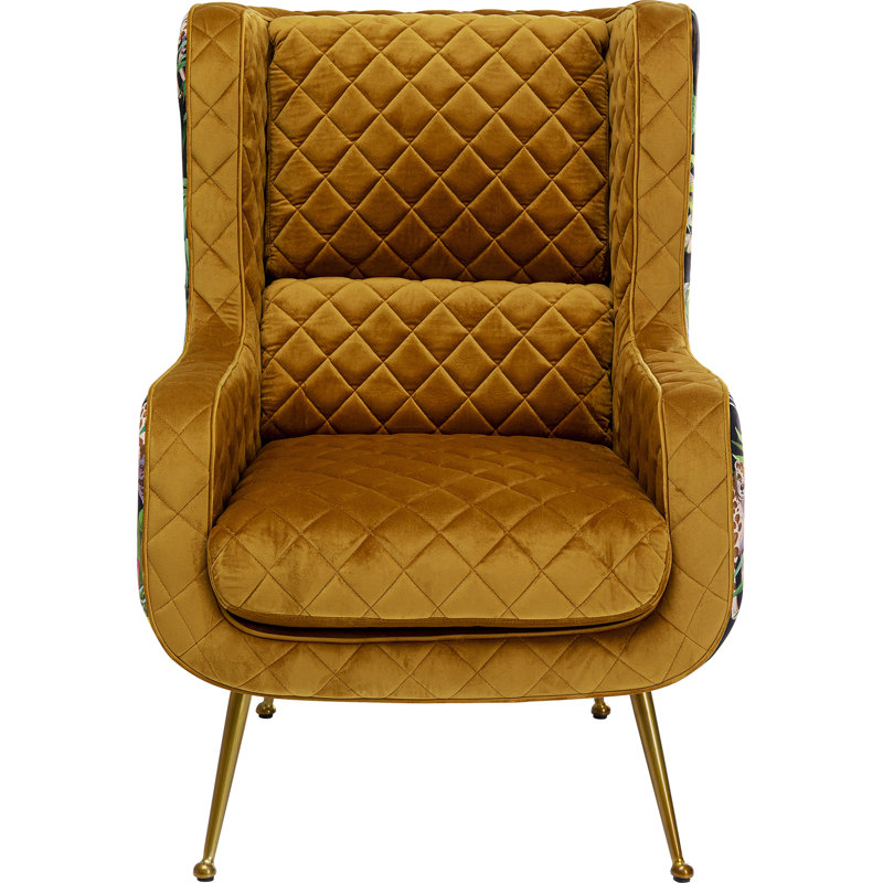 Armchair Nonna, Gold/Green/Red, Gold