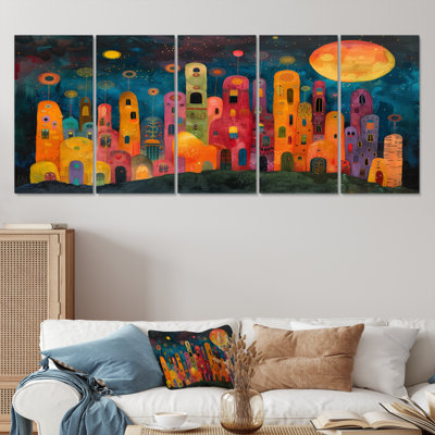 Elina - Towers Canvas Wall Art Set