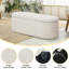 Banc de rangement rembourré et rembourré en fausse fourrure de 45,5 po Matt-99672649
