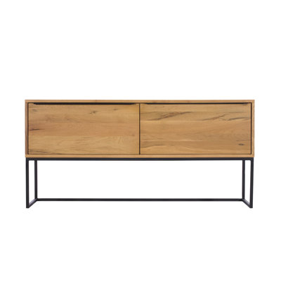 Adalinne 120 cm W Solid Wood Top Console Table