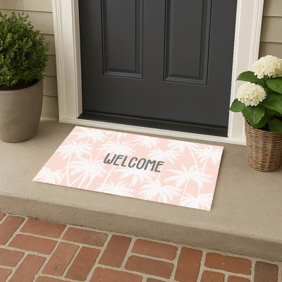 Palm Welcome Outdoor Doormat