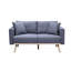 Causeuse Easton en lin et tissu gris foncé