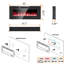 Foyer électrique encastré et mural, 750 W / 1500 W, télécommande avec minuterie, flamme réglable-1720387874