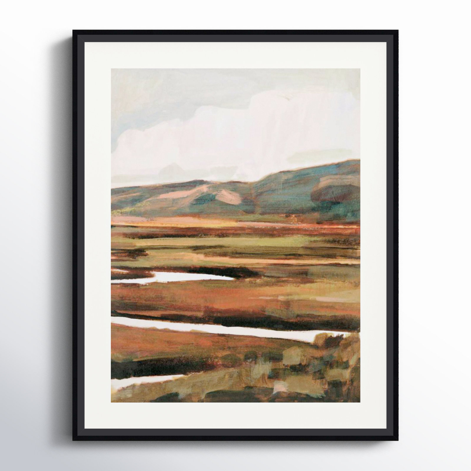 Mountain Field II by Victoria Borges, 29" H x 23" W, Light Bronze