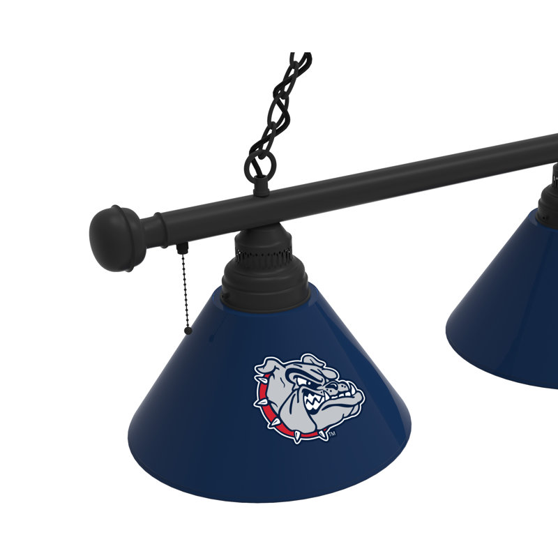 3 - Light Pool Table Lights Pendant, Black, Gonzaga Bulldogs