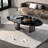 Oval shaped marble floating coffee table-102786708