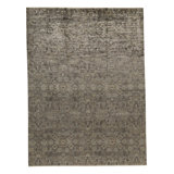Hand Woven Silk and Wool Oriental Area Rug