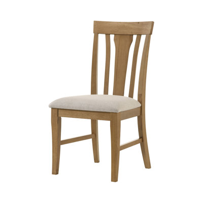 Chaise d'appoint de salle à manger l 20,4 po, brun clair naturel