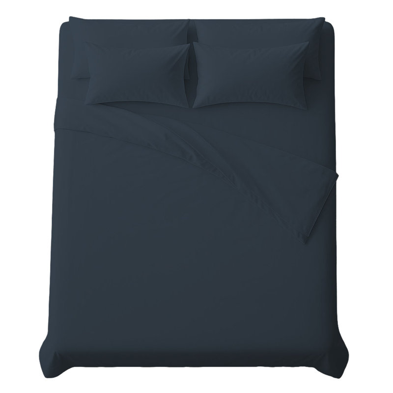 6Piece Microfiber Bed Sheets  Soft, WrinkleFree, Deep Pocket Fit, California King Sheet Set with 4 Pillowcases, Storm