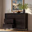 Commode avec 6 tiroirs et poignées dorées-2081860921