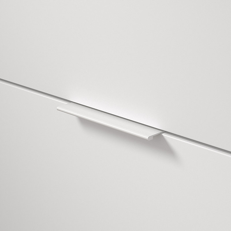 Poignée de doigt 5 1/16 po Expression Aluminium, Blanc