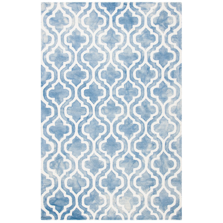 Dip Dye Hand Tufted Wool Geometric Rug