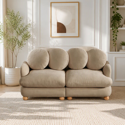 Canapé modulaire modulaire avec revêtement en chenille