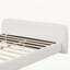 Très grand cadre de lit tapissier blanc très grand avec support en bois pour chambre à coucher-673190620