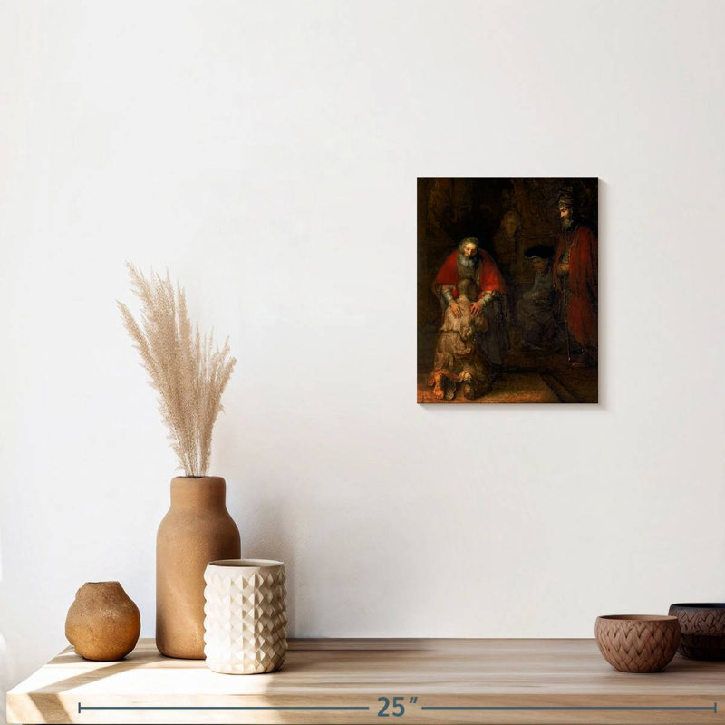 Le retour du fils prodigue I sur toile, H 10 po x l 8 po x P 1 po