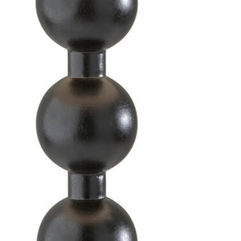 Levy Solid Wood Table Lamp, Black