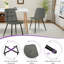 Nero Upholstered Dining Chairs With Metal Legs-835765627