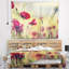 Tapisserie florale sur fond vert-28486328