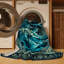 Tapis oriental bleu en laine bleu marine Chaplin Alien-948014493