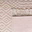 Tapis ivoire / rose en laine tissé à la main Aldeline-972067263