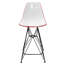 Tabouret de bar ergonomique Bagimont, chaise de cuisine moderne à hauteur de comptoir, siège en ABS résistant aux rayures avec dossier incurvé et repose-pieds en acier-882889160-932439328